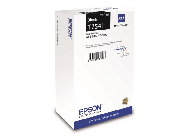 Epson Tinte C13T75414N T7541 XXL Schwarz - Originale - Cartuccia di inchiostro