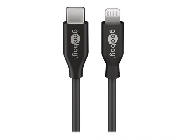 Goobay 39445 - 1 m - Lightning - USB C - Maschio - Maschio - Nero