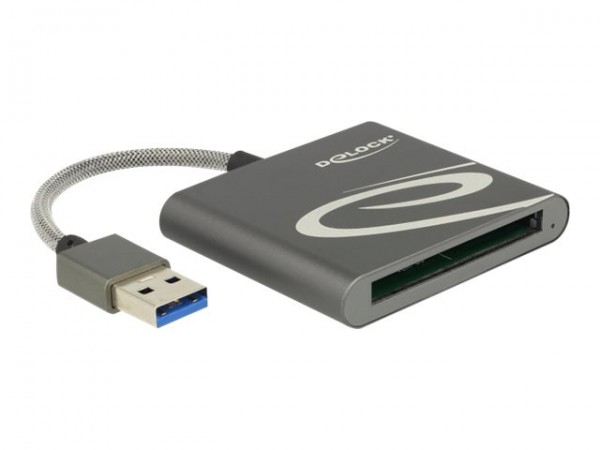 Delock 91525 - XQD - Grigio - 480 Mbit/s - Alluminio - USB 3.2 Gen 1 (3.1 Gen 1) - 50,7 mm