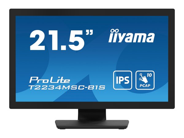 Iiyama ProLite T2234MSC-B1S - 54,6 cm (21.5") - 1920 x 1080 Pixel - Full HD - 8 ms - Nero