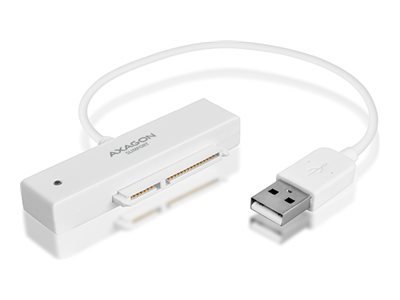AXAGON ADSA-1S Kabelschnittstellen-/Gender-Adapter USB 2.0 SATA Weiß - Adattatore - Digitale/dati