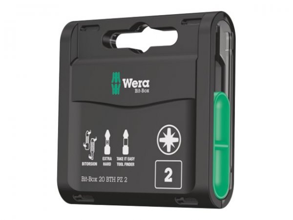 Wera 20 BTH PZ 2 - 20 pezzo(i) - Viti a croce - PZ 2 - Metallo - Plastica - Plastica