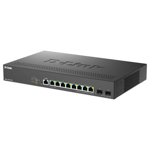 D-Link DMS-1250-10SP - Switch - L2+ - Smart - 8 x/1000/2.5G PoE++ 2 10 Gigabit - Interruttore - 0,1