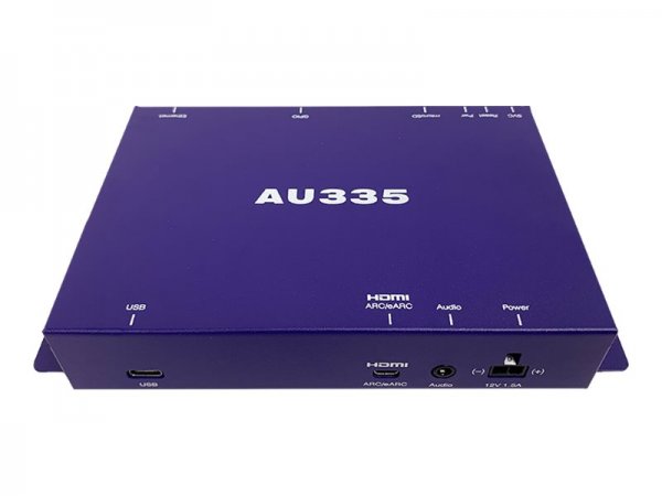 BrightSign AU335 - Blu - M2TS - MOV - TS - AAC - AC3 - EAC3 - MP2 - MP3 - MP4 - WAV - Flash - Dolby