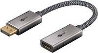 Goobay Plus DisplayPort> HDMI Adapterkabel 8K a 60Hz grau - Adattatore - Digitale/display/video