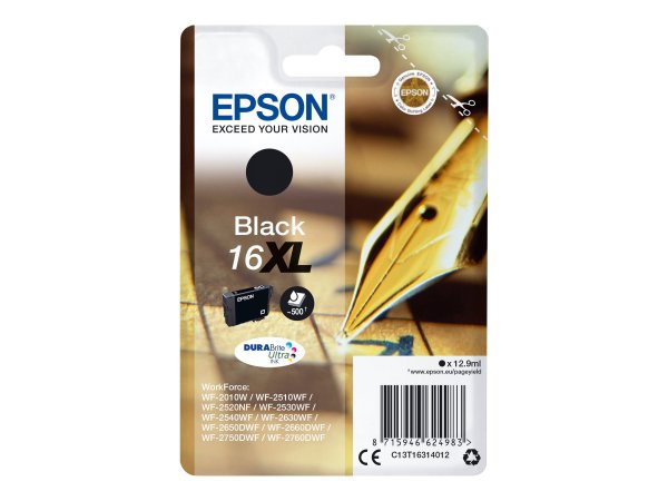Epson Pen and crossword Cartuccia Penna e cruciverba Nero Inchiostri DURABrite Ultra 16XL - Resa ele