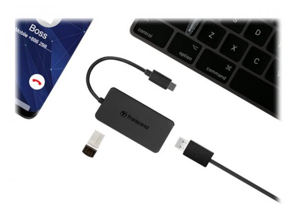 Transcend HUB2C - Hub - 4 x USB 3.1 Gen 1