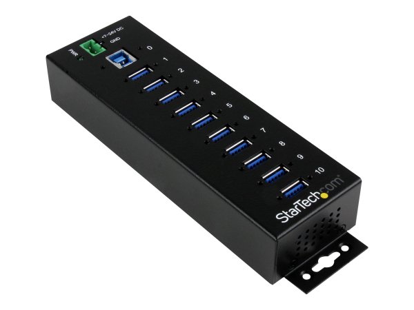 StarTech.com HUB Industriale USB 3.0 a 10 porte - Perno e concentratore USB 3.0 con ESD e protezione
