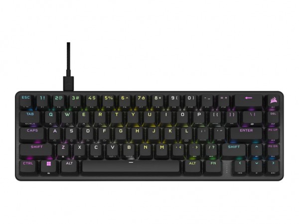 Corsair K65 PRO MINI - Cablato - USB - Interruttore a chiave opto-meccanico - QWERTZ - LED RGB - Ner