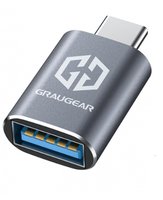 GrauGear USB 3.2 Gen2 Adapter Type-A zu Type-C Stecker 2 Stk - Adattatore - Digitale/dati