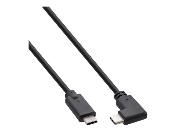 InLine Cavo USB 3.2 Gen.2 - spina/spina USB-C angolata - nero - 1m