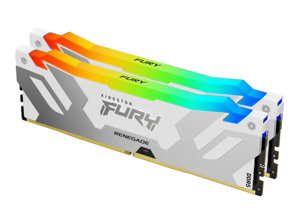 Kingston FURY 64GB 6400MT/s DDR5 CL32 DIMM (Kit da 2) Renegade RGB Bianco XMP - 64 GB - 2 x 32 GB -