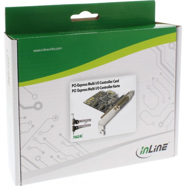 InLine Scheda seriale e parallela - PCIe - 2x Sub-D 9pin M 1x 25pin F