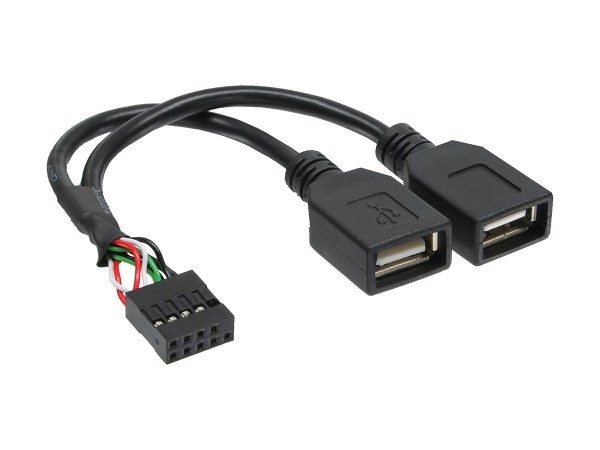 InLine Cavo adattatore USB 2.0 - interno - 2x presa USB-A - 0,2m