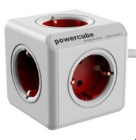 Allocacoc 1306RD/DEEXPC - 1,5 m - Tipo F - Rosso - Bianco - 5 presa(e) AC - 230 V - 449 g