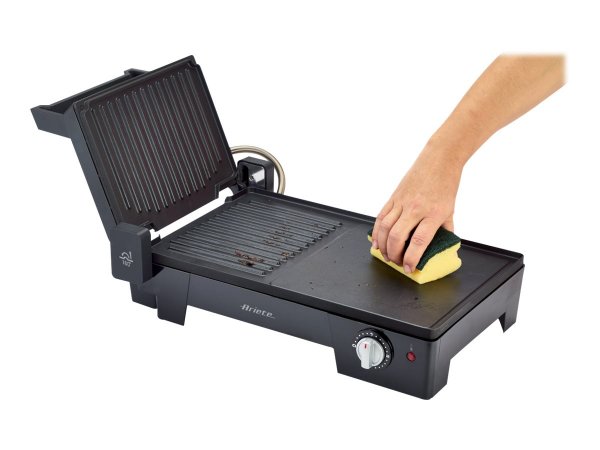 Ariete 1916 - Nero - Da tavolo - Griglia + piastra - 600 x 250 mm - 3 Fornello(i) - 6 gamba/gambe