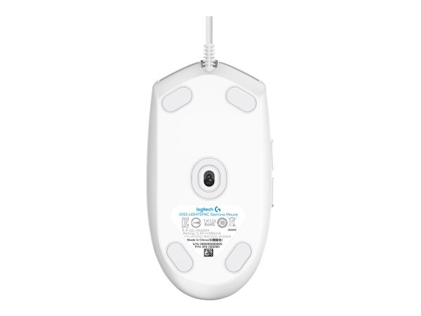 Logitech G 910-005824 - USB tipo A - 8000 DPI - 1 ms - Bianco