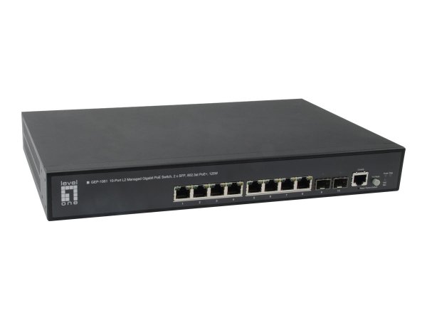 LevelOne GEP-1061 - Switch - managed - 8 x/1000 PoE+ - Interruttore - 1 Gbps