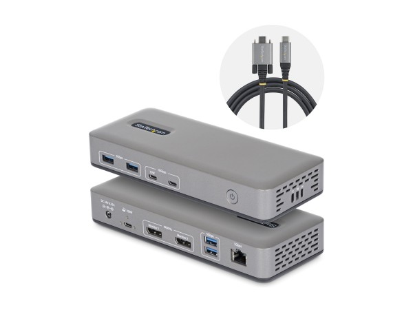 StarTech.com USB-C Dock 2x DP 4K60 1GbE 100W PD
