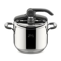 Lagostina 8900524569 Briosa® - Pentola a pressione - cm 22 L. 7 - 7 L - Stainless steel - Nero - Sil