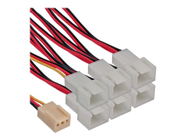 InLine Cavo alimentazione ventole da 3pin Fan F - 6x 3pin Fan M - 0,15m