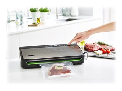 FoodSaver FFS005x Vakuumierer 0.5 mbar Schwarz Edelstahl FFS005x