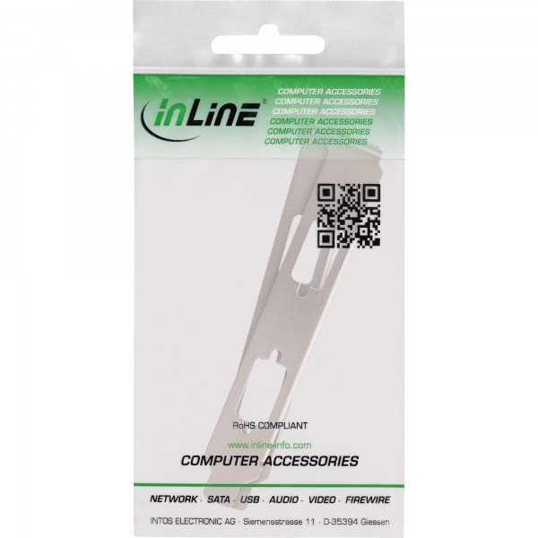 InLine Staffa per slot per 2x Sub-D 9-pin - utilizzabile su entrambi i lati