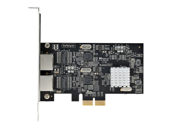 StarTech.com Scheda di rete 2.5 Gigabit a 2 porte - Scheda Ethernet PCIe da 2,5 Gbps NBASE-T - Intel