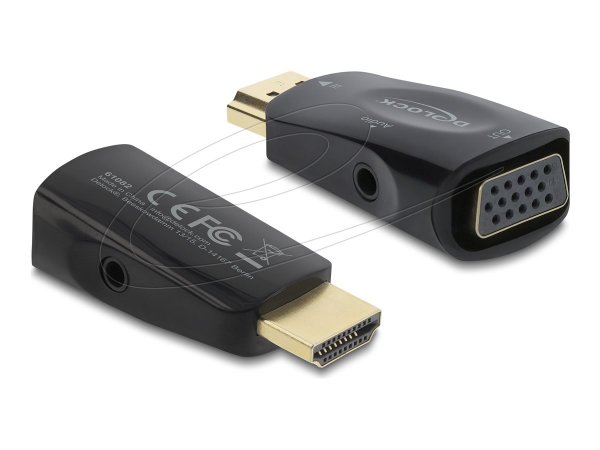Delock HDMI zu VGA Adapter mit Audio - Adattatore - Audio/multimedia