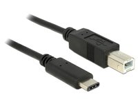 Delock 83601 - 1 m - USB C - USB B - USB 2.0 - Maschio/Maschio - Nero