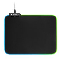 Sharkoon 1337 RGB V2 Gaming Mat - Nero - Monocromatico - Alimentazione USB - Barra appoggiaferro ant