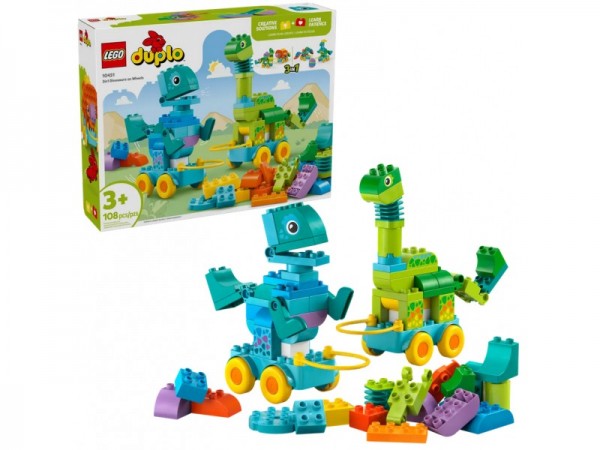 LEGO Duplo Dinos auf Rädern 3-in-1-Set 10451