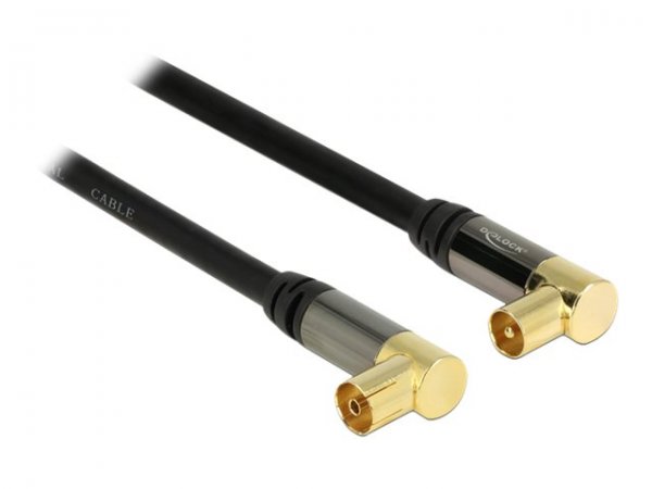 Delock 88781 - 1 m - RG-6/U - IEC - IEC - Nero