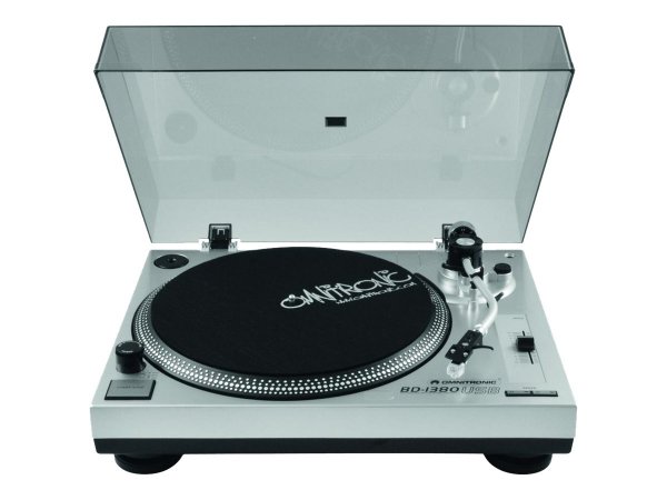 Omnitronic 10603043 - Piatto per DJ con trasmissione a cinghia - 33,45 Giri/min - -10 - 10% - 0,25%