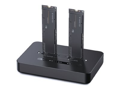 Gembird DD2-U3M2 Desktop dual drive USB Type-C M.2 NVME and SATA SSD docking station