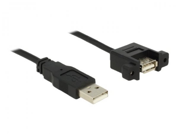Delock 85462 - 0,25 m - USB A - USB A - USB 2.0 - 0,48 Gbit/s - Nero