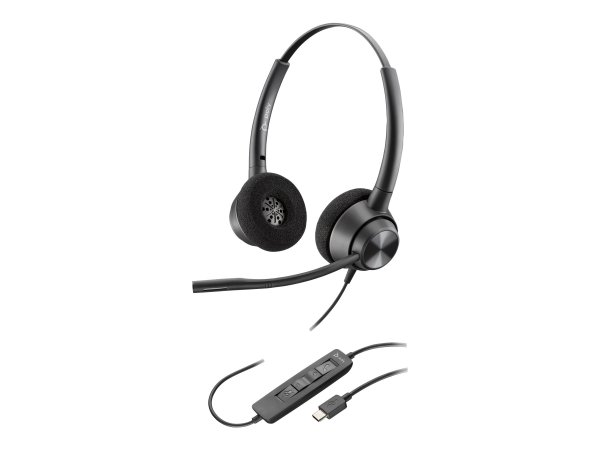 Poly Cuffie stereo EncorePro 320 USB-A TAA - Cablato - Ufficio - 105 g - Auricolare - Nero