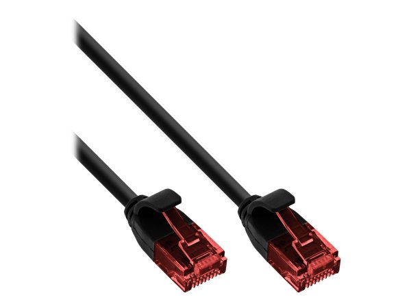 InLine Cavo patch Lan Slim - U/UTP - Cat.6 - nero - 2,5m