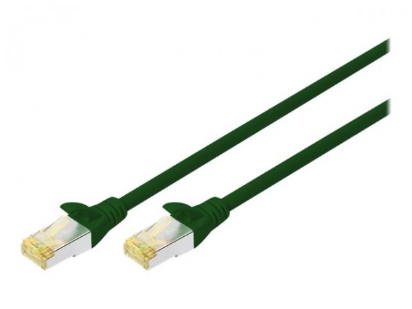 DIGITUS Cavo patch CAT 6A S/FTP - 10 pezzi - 3 m - Cat6a - S/FTP (S-STP) - RJ-45 - RJ-45 - Verde