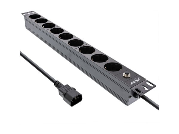 InLine Multipresa 19" 9 vie - prot.da sovraccarico - interruttore - 2m