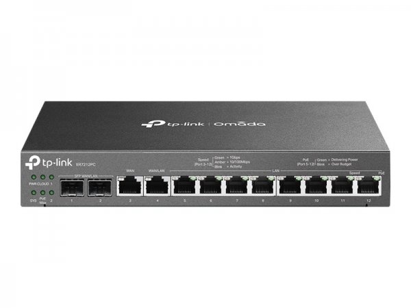 TP-LINK Omada ER7212PC - WAN Ethernet - Gigabit Ethernet - Nero