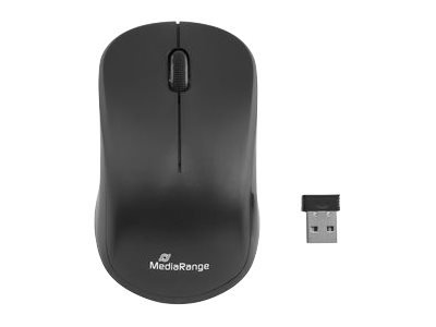 MEDIARANGE MROS107 - Full-size (100%) - Wireless - RF Wireless - QWERTZ - Nero - Mouse incluso