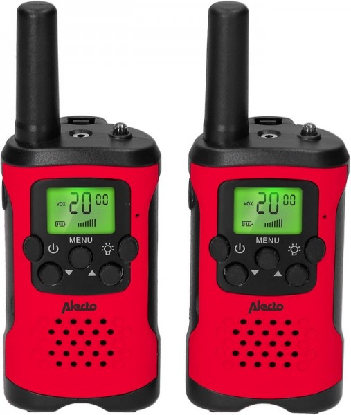 Alecto Walkie Talkie 2er Set für Kinder 7 km Reichw. rot/schw.
