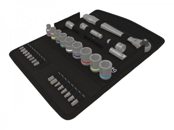 Wera 8100 SB 8 - Set di chiavi a bussola - Nero - Cromo - CE - Manico della chiave a cricchetto - 1