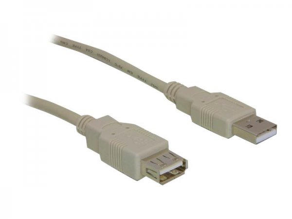 Delock 82239 - 1,8 m - USB A - USB A - USB 2.0 - Maschio/Femmina - Bianco