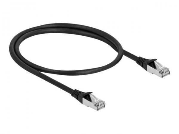 Delock RJ45 Netzwerkkabel Cat.6a S/FTP PUR Outdoor schwarz - Cavo - Rete