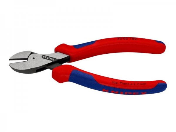 KNIPEX X-Cut - Pinze diagonali - Acciaio al cromo vanadio - Plastica - Blu - Rosso - 160 mm - 175 g
