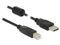 Delock 3m - USB 2.0-A/USB 2.0-B - 3 m - USB A - USB B - USB 2.0 - Maschio/Maschio - Nero