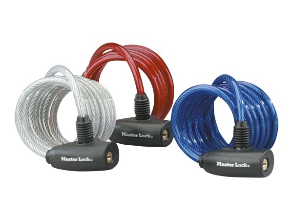 MasterLock 8127EURTRI - Antifurto - Blu - Rosso - Trasparente - Acciaio - Vinile - Acciaio - Chiave