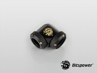Bitspower International Bitspower Carbon Black - Curva di compensazione - Ottone - Nero - Carbonio -